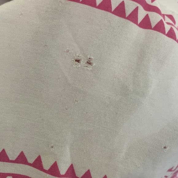 Pink and white boho dress with flared 3/4 sleeves size medium/large - Picture 4 of 7